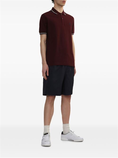 Polo manica corta con doppio bordino e logo ricamato FRED PERRY | M3600Y29